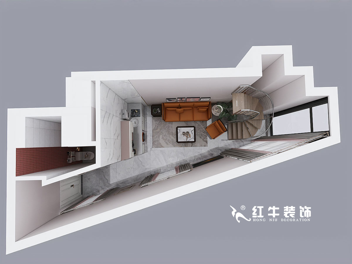 余玮_万科尚都荟B座523室-75㎡-现代风格00一楼鸟瞰图